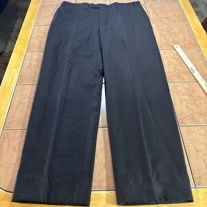 Canali 1934 Mens Brown Flat Front Wool Mohair Textured Dress Pants 36 x 30 Italy